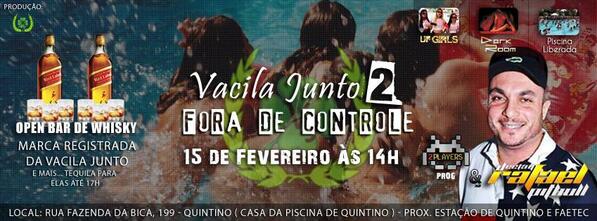 vacilajuntoo's tweet photo. novo local e nova data, será em QUINTINO (NA CASA DA PISCINA) e dia 15.fev... http://t.co/caGRPQ8w0D