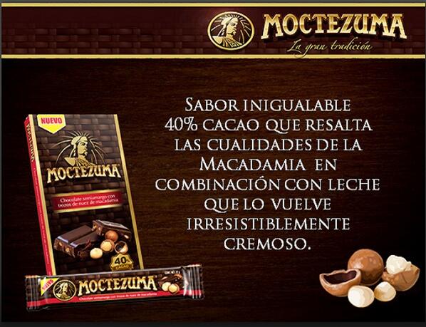 MoctezumaChoco's tweet photo. No te quedes sin probar el único chocolate en México con #MACADAMIA #ChocolatesMoctezuma http://t.co/V3QY6Dm1fN