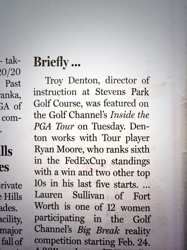Director of instruction @troydenton also in the <a href="/dallasnews/">Dallas Morning News</a>.