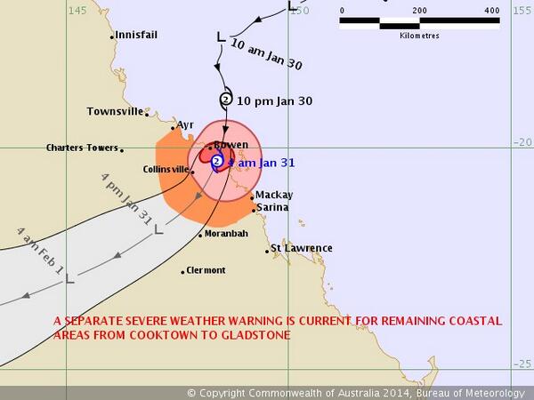 couriermail's tweet photo. http://t.co/tofKXEBFrm
#CYCLONEDYLAN UPDATE: #TCDylan has crossed the coast as a Category2 #cyclone. http://t.co/ccFdZajrv6