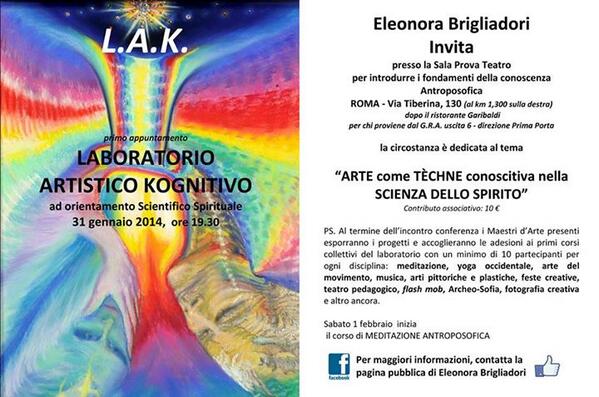 Domani ore 19.30 a roma via tiberina 130 si apre il LAK chi vuole venga