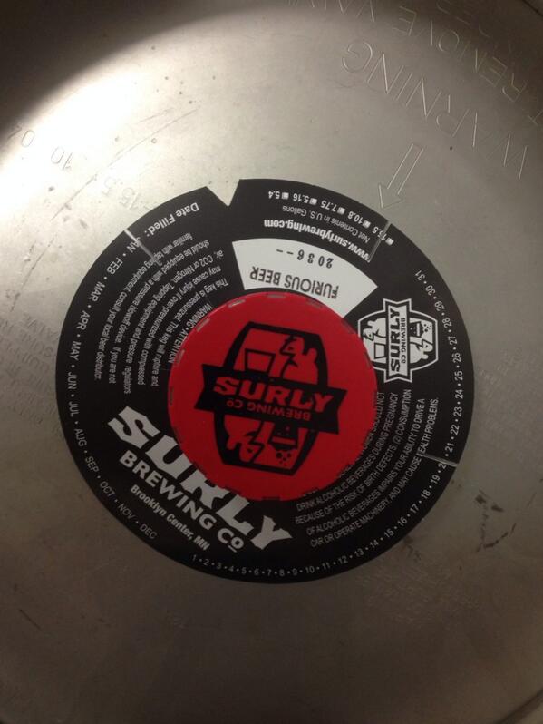 The Surly keg is here for the Surly beer tasting that's starts at 4:00 pm