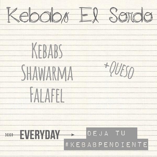 KebabsElSordo's tweet photo. Ya hace #hambre! Ladies and gentlemen aquí hay #kebabs 😉 http://t.co/e6ksbEf4WT