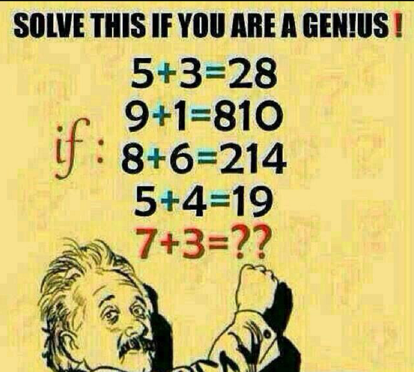 MagicOrdinal's tweet photo. Solve this if you are a genius. http://t.co/0ts18XYnwB
