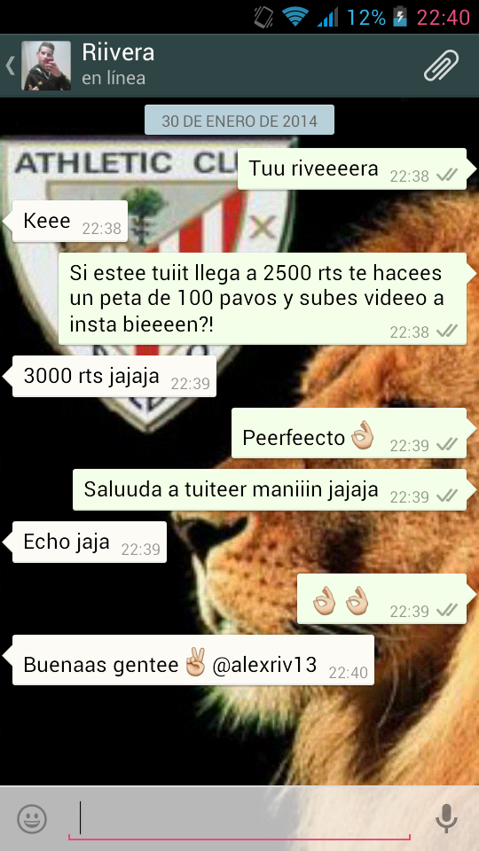 asiiipereda's tweet photo. RT SI KEREIS K @alexriv13 SE HAGA UN PETA DE 100 PAVIIS! JJAJAA http://t.co/MAOTWwJLxW