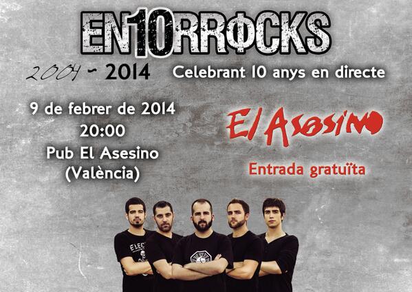 Enderrocks's tweet photo. Esta tot preparat. Esta vesprada a clavar canya a València! A les 20:00 tots a @pubelasesino Entrada gratuita! http://t.co/GBKdi5zceD