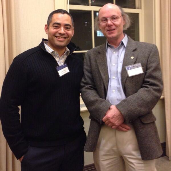 asatlow's tweet image. Delivered tech talk at Columbia, got to introduce our newest team member - Bjarne Stroustrup. #cppguru