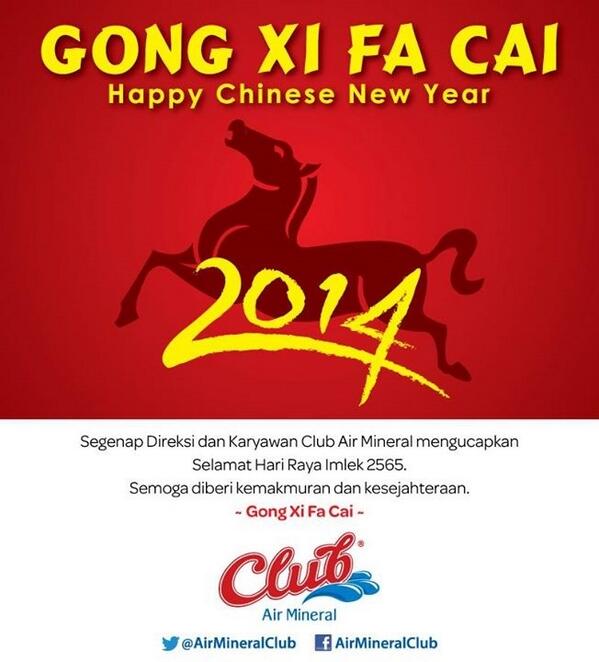 Selamat Hari Raya Imlek 2565. Semoga diberi kemakmuran dan kesejahteraan. Gong Xi Fa Cai.