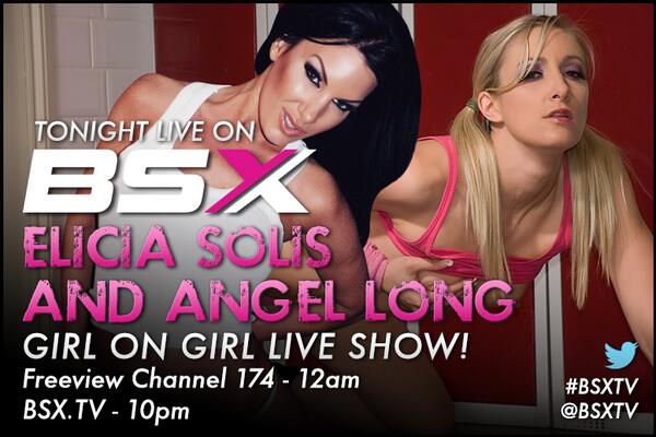 #WeekendGGaction on #BSXTV! http://t.co/iiPhmoNeym 10PM catch @EliciaSolis &amp; @Angel_Long #XXX #GirlOnGirl #EnuffSaid http://t.co/mrsF9v1vUn