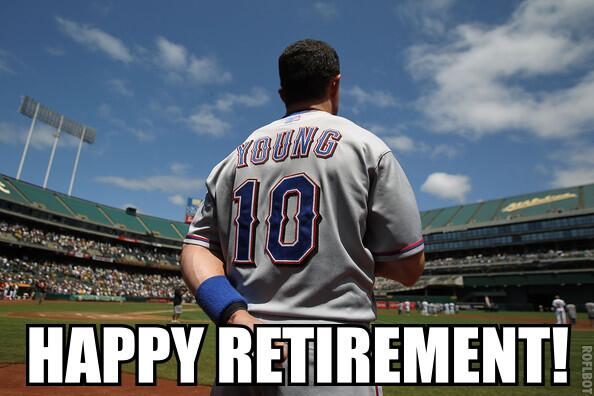 MLBMeme's tweet photo. Happy Retirement to one of the greatest #Rangers of all time, Michael Young!

. http://t.co/xUs5vu7KBs