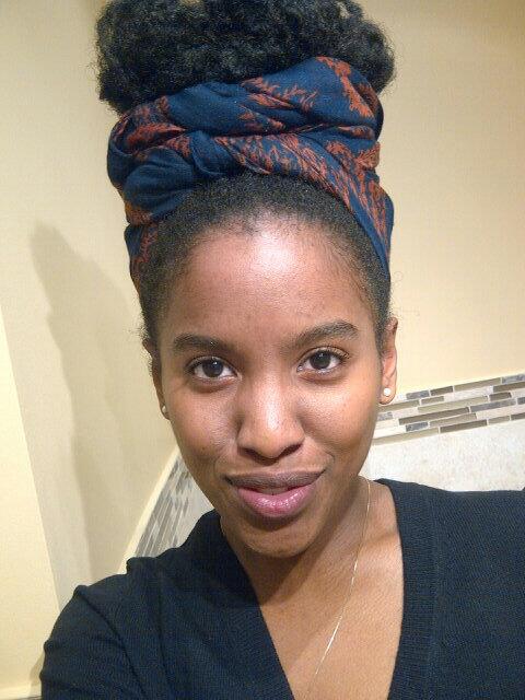 Alyestal's tweet image. #turbanthursday #notathrowback but a #headwrap #naturalhair #dontcare