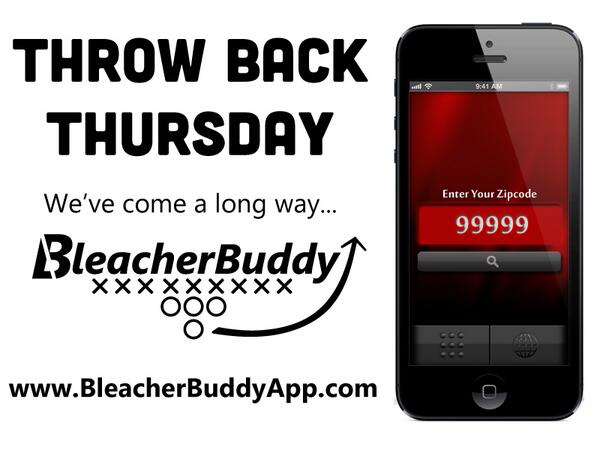 BleacherBuddy's tweet photo. We've come a long way...
#TBT #BleacherBuddy http://t.co/i1euakaCV1 http://t.co/yOO6LUdimV