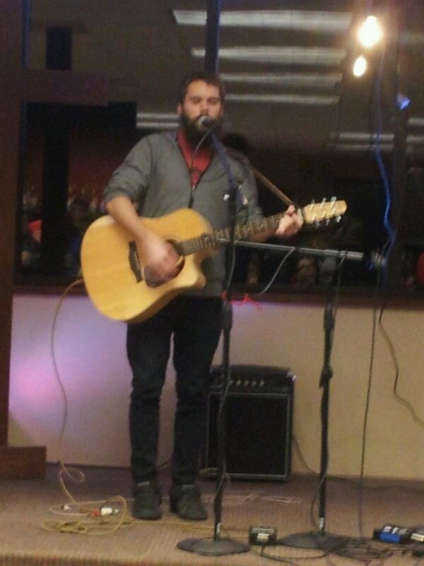 JaredEDuncan's tweet photo. Your organizer of all this talent playing a fine guitar @feedmetoast #cccbopenmicnight http://t.co/ZM28S3GgS4