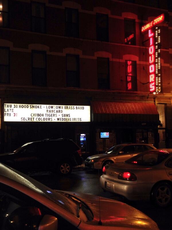 MarcusRezak's tweet photo. Get down to @doubledoor right now for @Hood_Smoke @Lowdownbrass #RawCard #chicagomusic #dedicatedtomikemirro http://t.co/v1yEwcm826