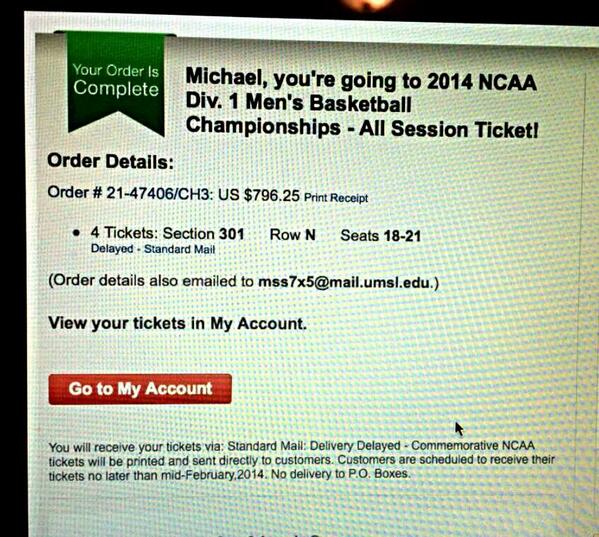 MikeSpence2115's tweet photo. You can find me in St. Louieee with my bros @shurtz10 @Seddon08 @twitterlessMatt #MarchMadness2014 http://t.co/HmAt1OI2oY
