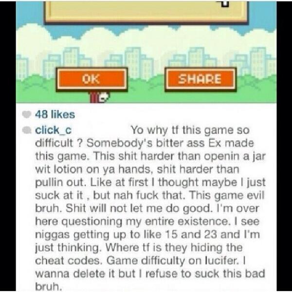 LOL RT <a href="/CommonLightskin/">6 GOD</a>: Flappy birds!