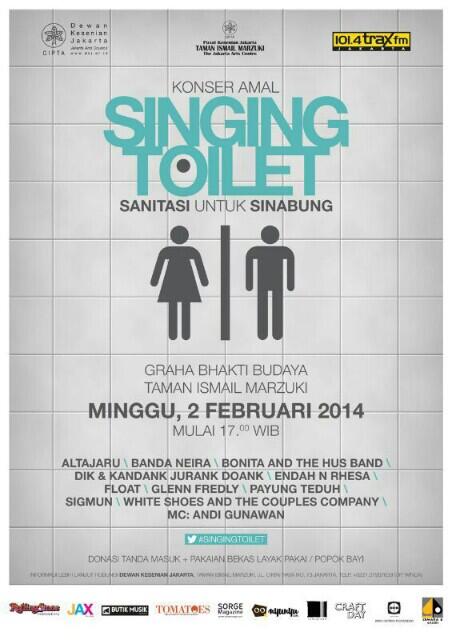 RT <a href="/SingingToilet/">Konser Amal Sinabung</a>: #SingingToilet  <a href="/payungteduh/">payungteduh</a> <a href="/float_project/">Float</a> <a href="/wsatcc/">White Shoes</a> <a href="/dd_dikDOANK/">dikDOANK</a> GlennFredly <a href="/dibandaneira/">Banda Neira</a> dll