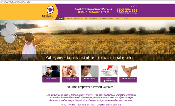 BraveheartsInc's tweet photo. Bravehearts has launched http://t.co/WkFM0ghCUy  thanks to @bloomtools #RoyalCommission #protectkids http://t.co/wfVdjN4MO0
