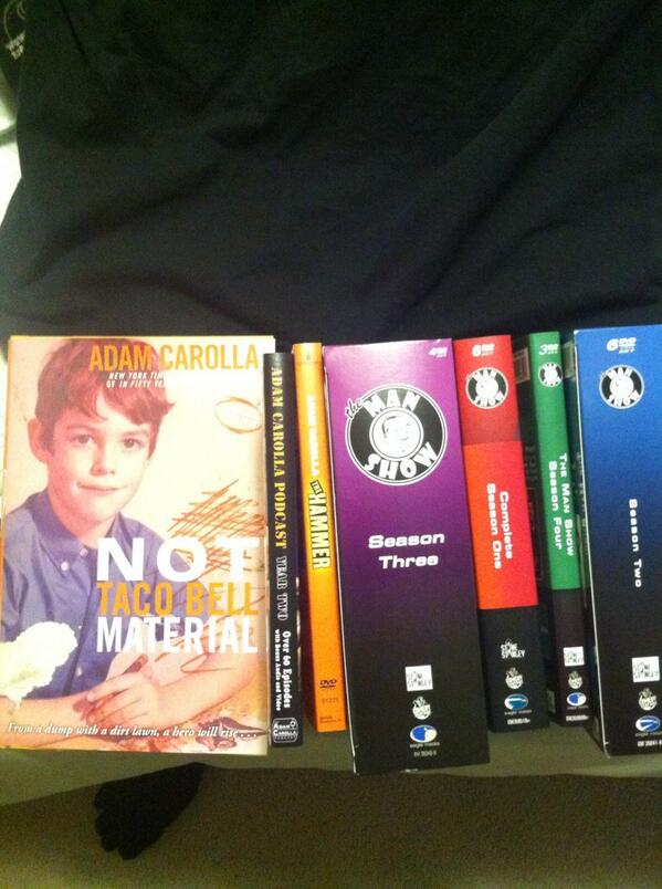 rondcaptn's tweet photo. @adamcarolla is this too much stuff to ask you to sign in Buffalo? I'm buying lots of Mangria though. http://t.co/1G11cI0pLS