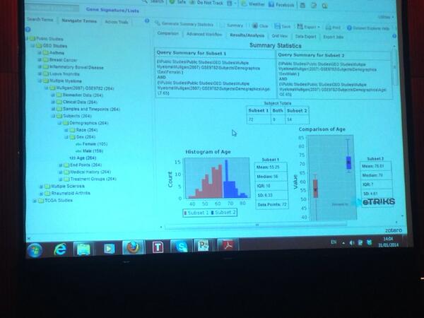 jtedds's tweet image. MT @asrowe: @eTRIKS1 public #tranSMART server is demo’d at #etrikscommunity public.transmart.etriks.org  #BRISSKit