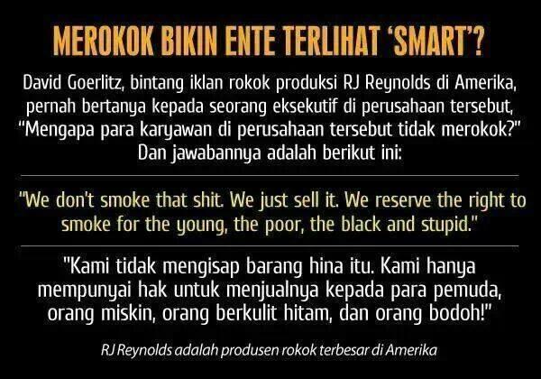 fadjroeL's tweet photo. Ngeri dan rasis RT @gustibrewon: Spesial utk para Perokok! Cc: @fadjroeL @Info_Kupang @CariHal http://t.co/634UQnmhNu