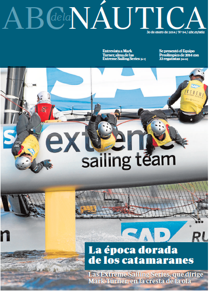 extremesailing's tweet photo. First front cover of 2014! @abc_es Nautica @PedroSardina! Fans in Spain, be sure to pick up a copy! #exss #vela http://t.co/A9R5jKrjAz