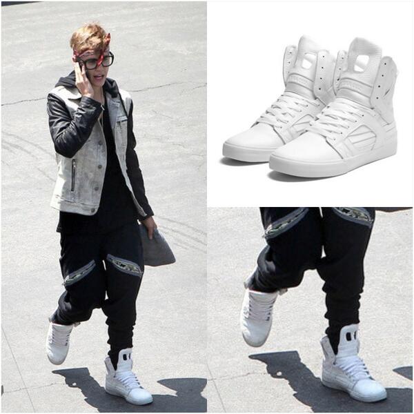 justin bieber wearing supra