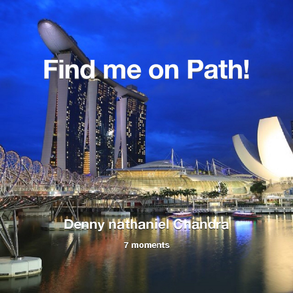 Dennynathaniel's tweet photo. Find me on #Path now! Go to: http://t.co/9dgIF3gr3p! #thepersonalnetwork http://t.co/9lhwO3xQ1U