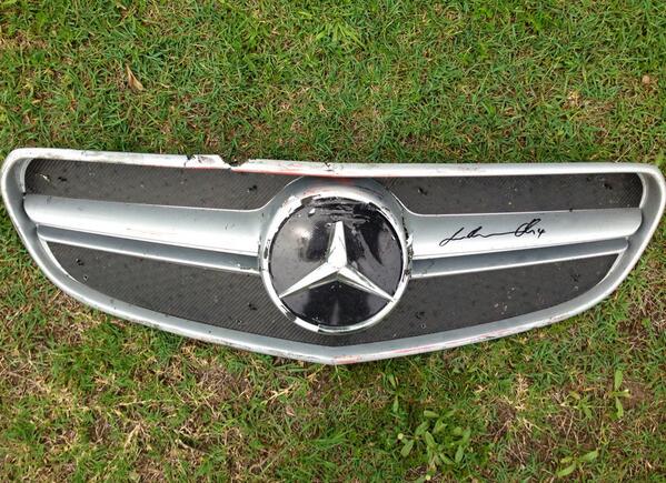 KeynesScott's tweet photo. Thanks for signing a piece of car #4 @LeeHoldsworth  for me. Picked it up from Juddha at Yatala HQ today http://t.co/GirtScR66I