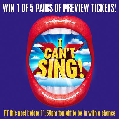 icantsingUK's tweet photo. #WIN 1 of 5 Pairs of @icantsingUK Preview Tickets (Ts&amp;Cs: http://t.co/McuDFQV1Io)! RT by 11:59pm tonight to enter: http://t.co/9WalVMNCpP