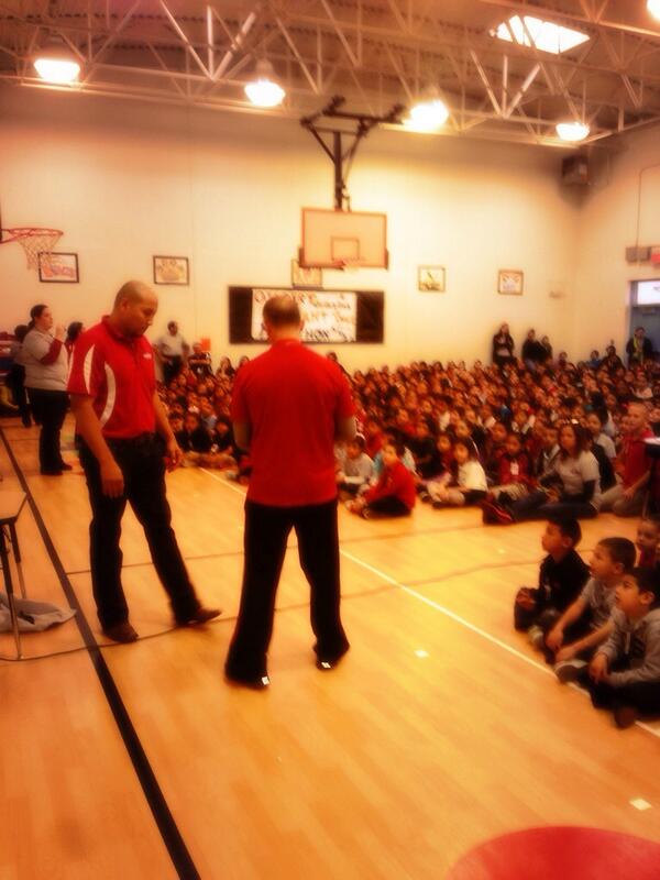 THEFMGILBERT's tweet photo. Casillas &amp; Allred going over their  #Determination #skit. http://t.co/xwfK9rhMDY