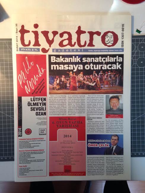 Sanata Ve Tiyatrona Sahip Çık! Tiyatro Gazetesi 2 TL