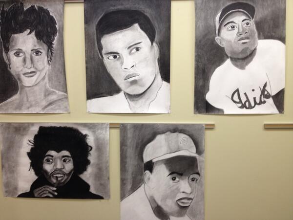 #blackhistorymonth #studentwork #charcoal #portraits