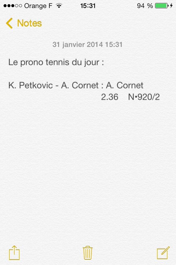 PMPronos's tweet image. Le #pronotennis du jour !! #ParionsSport #TeamParieur