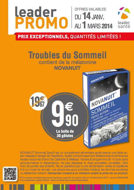 LeaderSante's tweet photo. Venez faire un break chez @LeaderSante pour (re)découvrir Novanuit,qui vous aidera à retrouver un sommeil étoilé... http://t.co/pihSw8Qpts