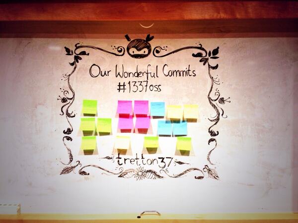 spoike's tweet image. Our Glorious Commits #1337oss (I drew the frame)