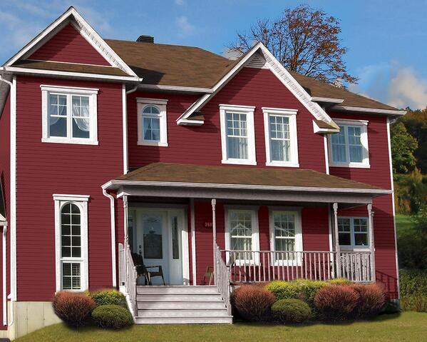 Kaycan74's tweet image. Traditional style brought to life with vibrant colors. Kaycan DaVinci siding-pictured here in Cabot Red &amp;amp; white trim.