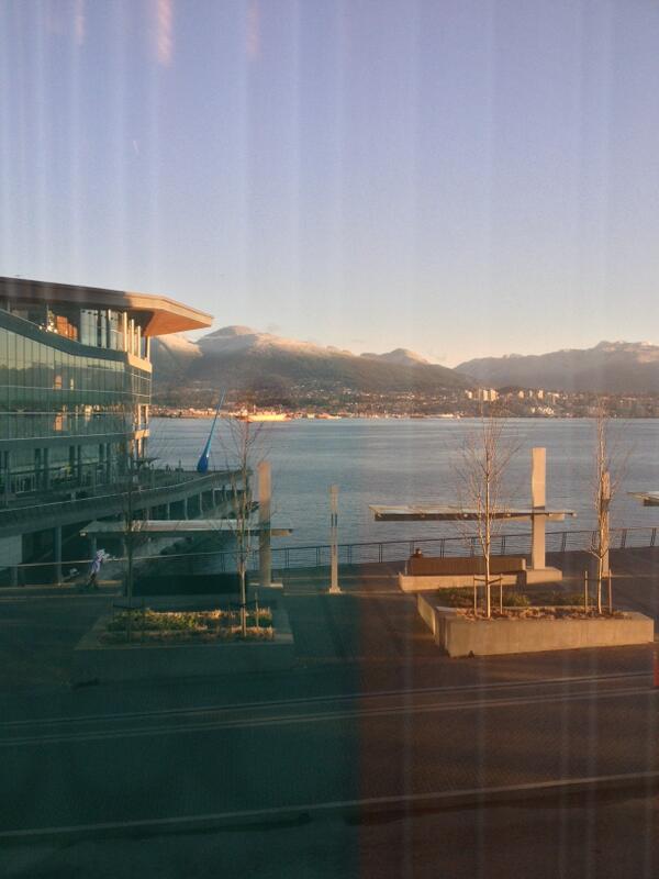 TradeVancouver's tweet photo. I thought I'd share one last photo of Vancouver right now. View from our office. Sorry for bad quality! #VastChat http://t.co/DOzUFd5cZB