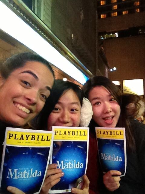 MostofUsNYU's tweet photo. We LOVED seeing @MatildaBroadway last night! #mostofnyu http://t.co/n2SIdDvlbU