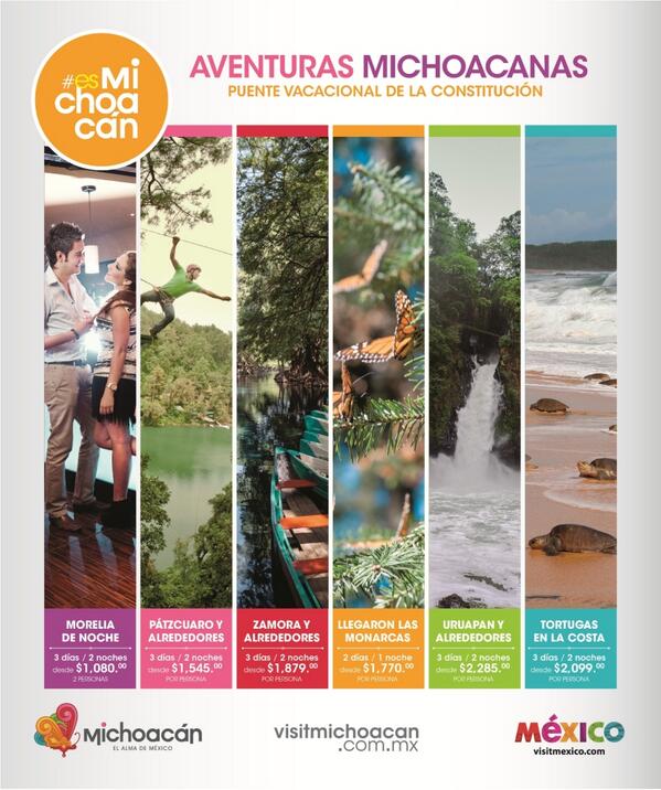 Michoacan's tweet photo. #EnEstePuente te invitamos a vivir aventuras michoacanas @SECTUR_mx @gobmichoacan http://t.co/IRxrbquqNQ