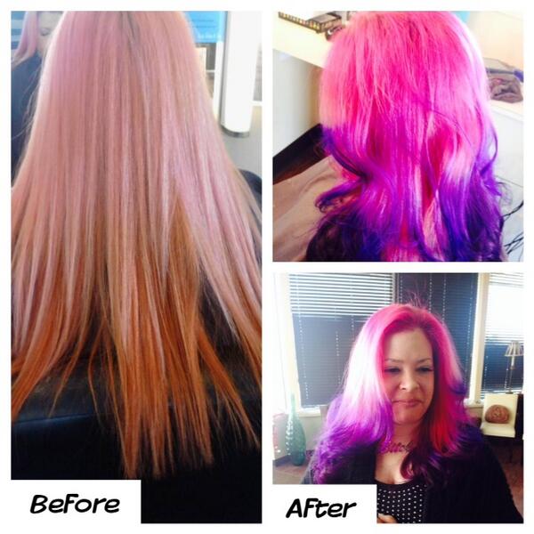 spicedelaware's tweet photo. So fun taking her color to the next level! #beforeandafter #spicesalon #spicedelaware http://t.co/Y47hQ4IRq6