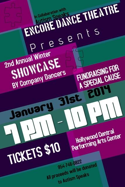 HCPacFL's tweet photo. Join us!! 7:00pm
Encore Dance Theatre presents: 2nd Annual Winter showcase
All proceeds to benefit 'Autism Speaks' http://t.co/0DaIHXKn8w