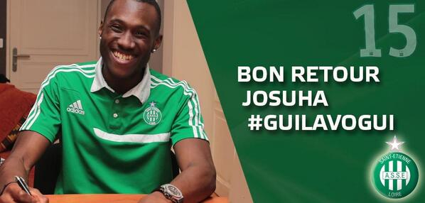 AS Saint-Étienne (@asseofficiel) on Twitter photo <a href="/JossGuilavogui/">Josuha Guilavogui</a> redevient Vert jusqu'à la fin de la saison. Plus d'infos : bit.ly/1bdOt3u <a href="/JossGuilavogui/">Josuha Guilavogui</a> redevient Vert jusqu'à la fin de la saison. Plus d'infos : bit.ly/1bdOt3u