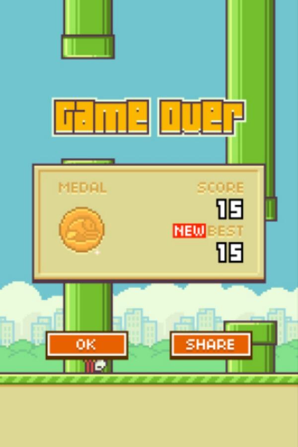 NPFDfirefighter's tweet photo. My new high score in #flappybird http://t.co/1xEiNr7LZn