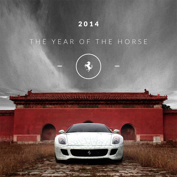 FerrariUSA's tweet photo. The Year of The Horse, indeed. http://t.co/IVUVmtjBkg