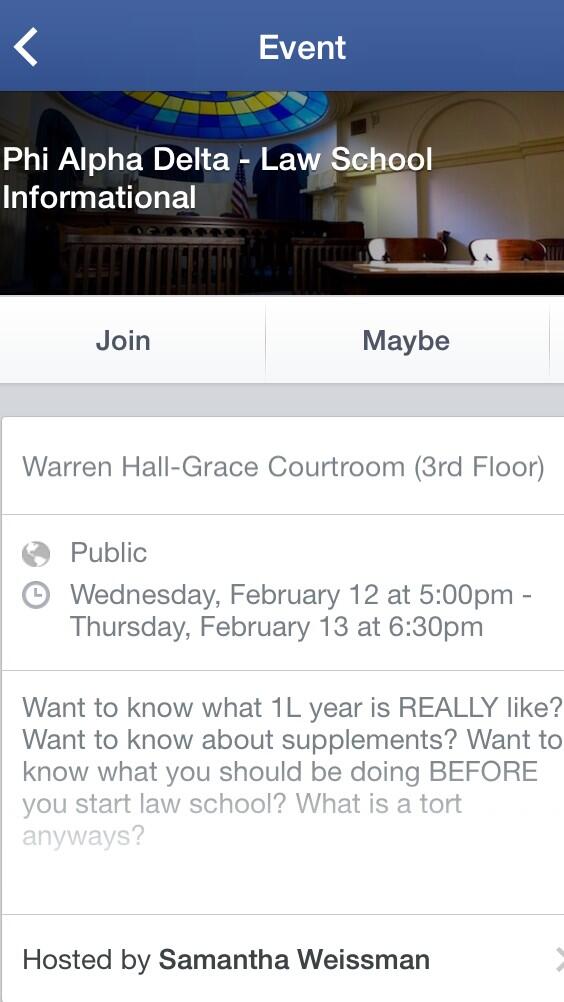 You're invited to the law school informational! Check out the fb page for details on the event! #USD #PAD #PreLaw