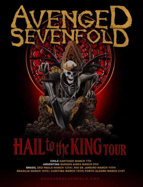 Avenged Sevenfold Announce Hail To The King Tour South America Dates.