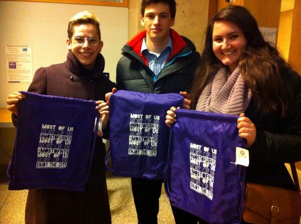 BambiniFambrini's tweet photo. So much awesome stuff from @MostofUsNYU !!! Free activities and swag!!! http://t.co/MzwSw6dWbr