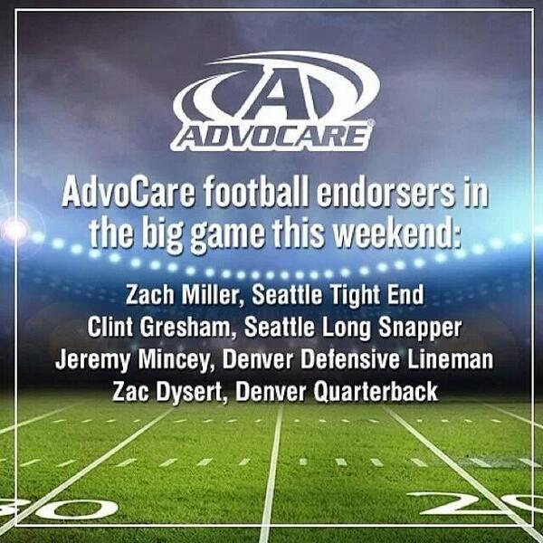 We're rooting for Team AdvoCare on Super Bowl Sunday!