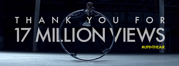 JaredLeto's tweet photo. HOLY GUACAMOLE, THX!! "@30SECONDSTOMARS: THANK YOU for 17 MILLION VIEWS of #UpInTheAir! → http://t.co/O9UK21htCw http://t.co/Yc7y1Ou19o"